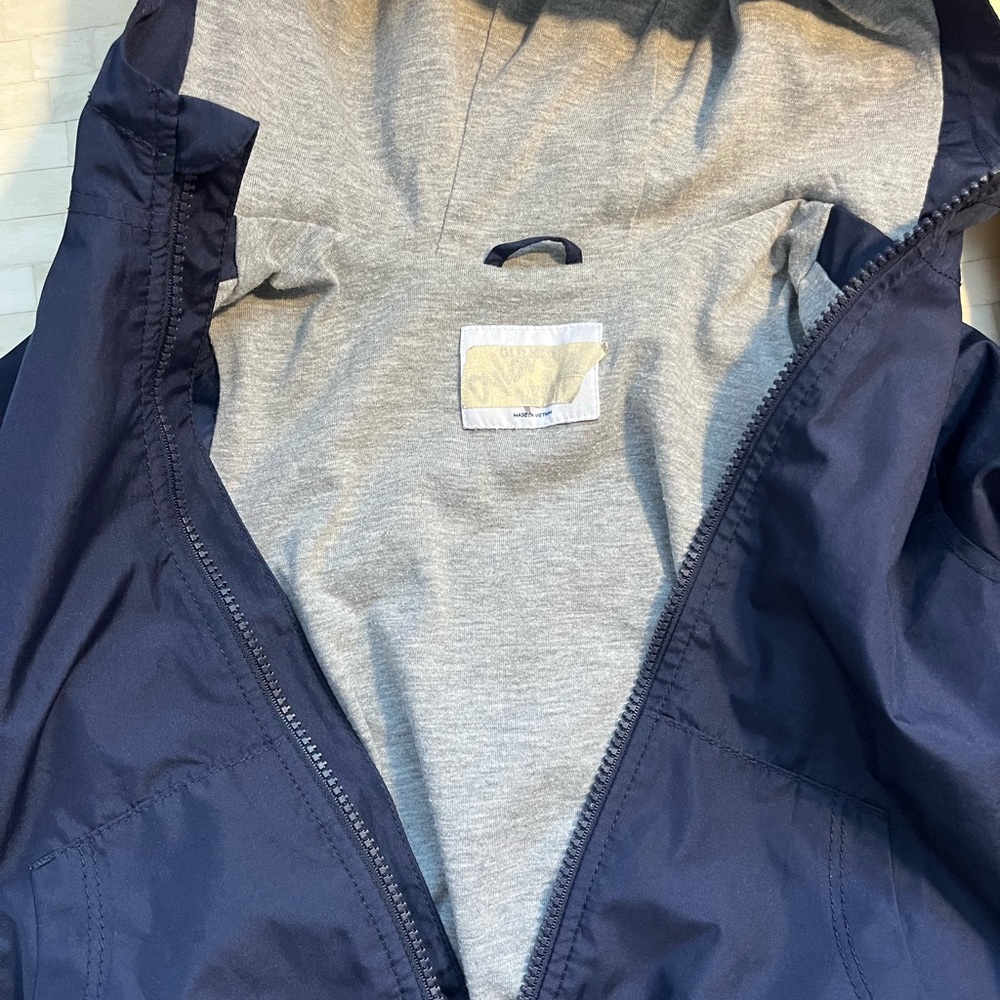 Old Navy Navy Spring/Fall Mid-weight Fleece Lined Nylon Jacket size 3T - Picture 4 of 7